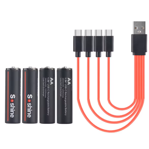 Part 4-pack AA Lithium Ion USB-C Rechargeable Batteries  Part 4-pack AA Lithium Ion USB-C Rechargeable Batteries